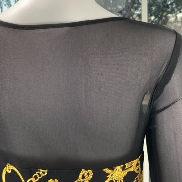 Isaac Mizrahi Black and Gold Shift Dress - Picture 6 of 10